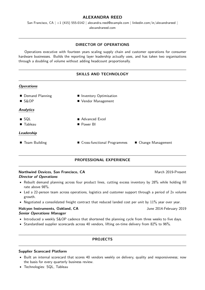 Chronological template preview